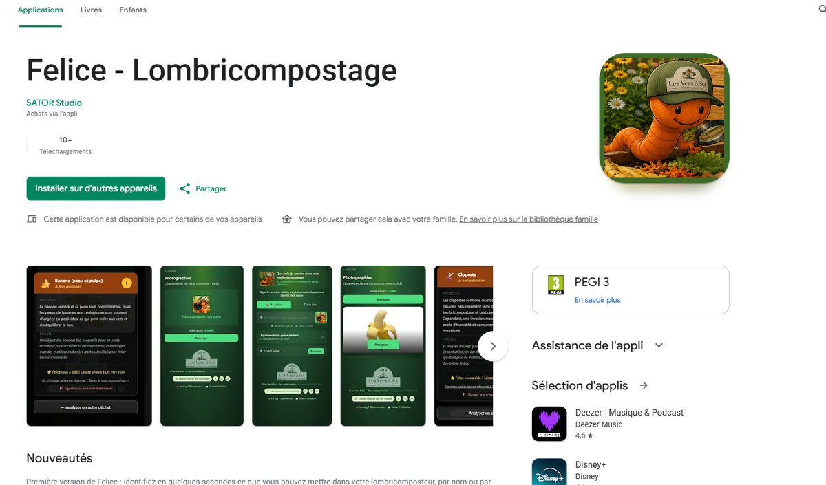 Felice sur le Google Play Store