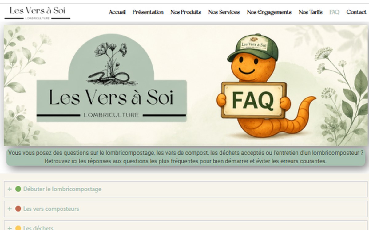 Aperçu du site Les Vers à Soi